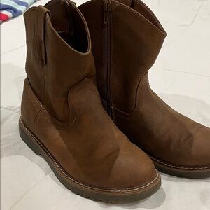 Kids Brown Leather Boots